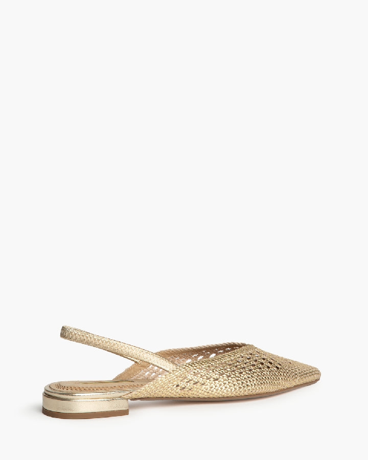 BRAIDED FLATS IN GOLD