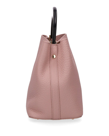 TOP HANDLE BAG IN PINK LEATHER
