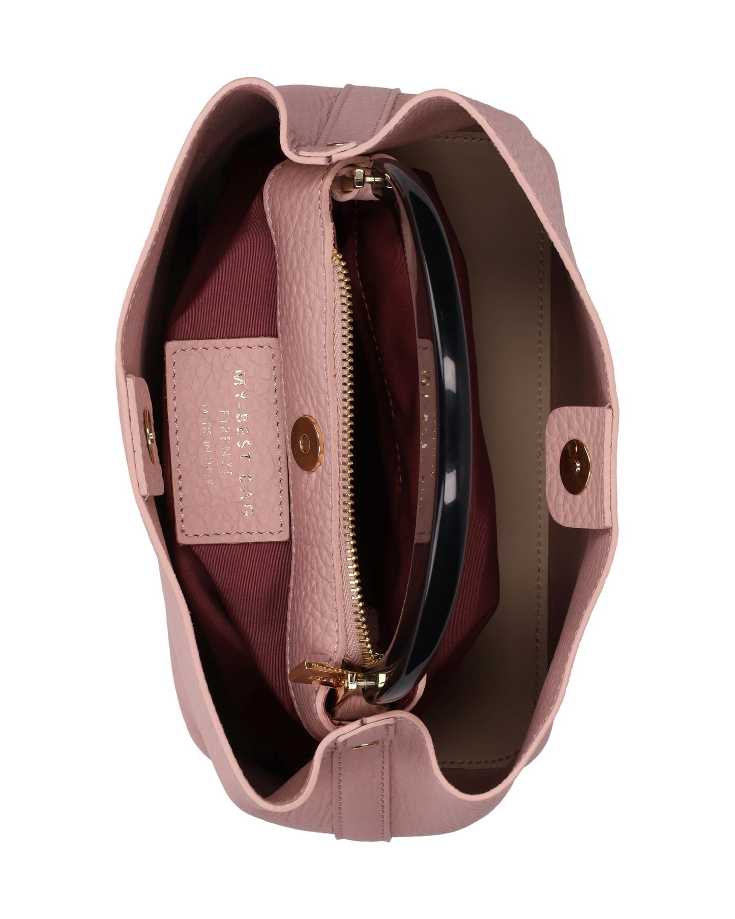 TOP HANDLE BAG IN PINK LEATHER