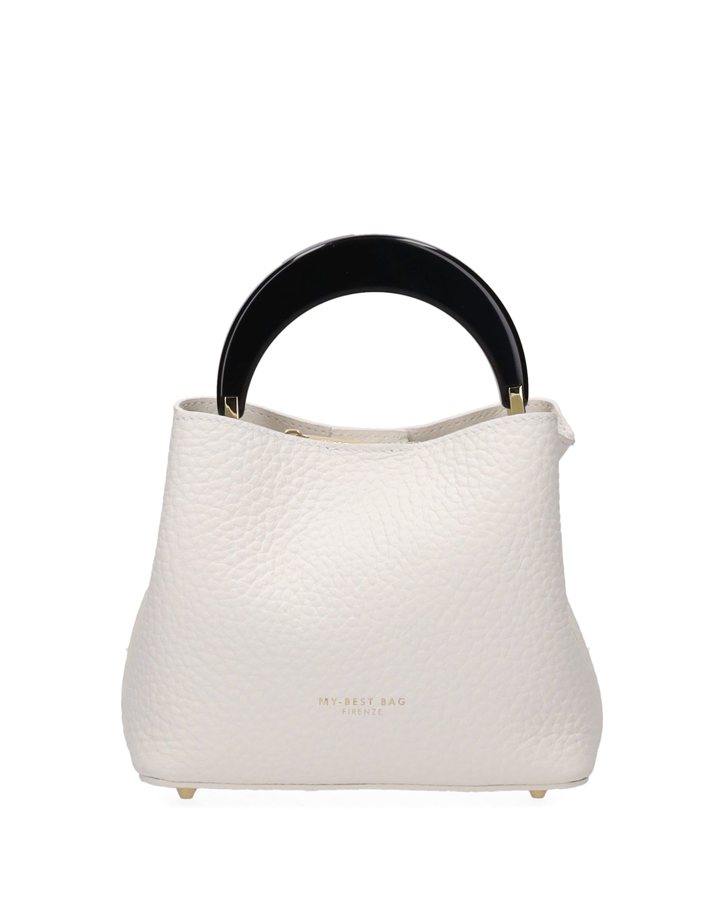 TOP HANDLE BAG IN WHITE LEATHER