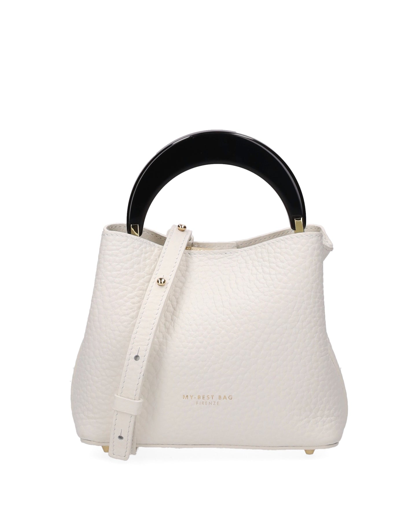 TOP HANDLE BAG IN WHITE LEATHER