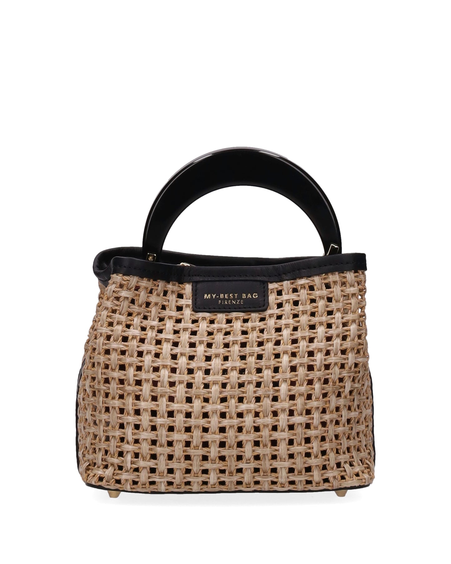 TOP HANDLE BAG IN STRAW NATURAL