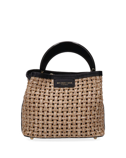 TOP HANDLE BAG IN STRAW NATURAL