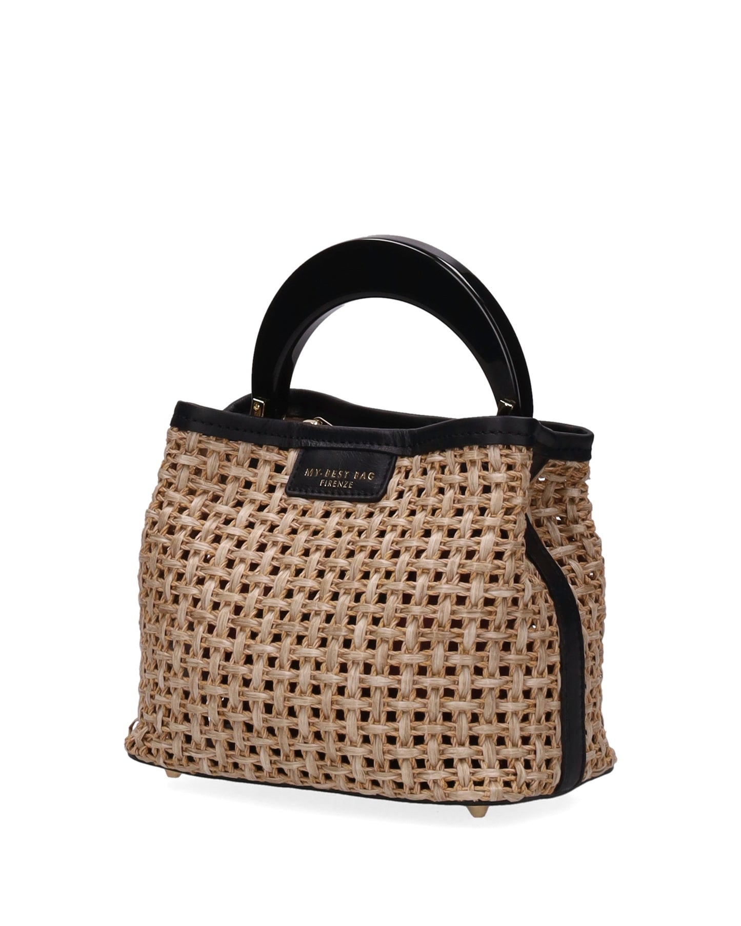 TOP HANDLE BAG IN STRAW NATURAL