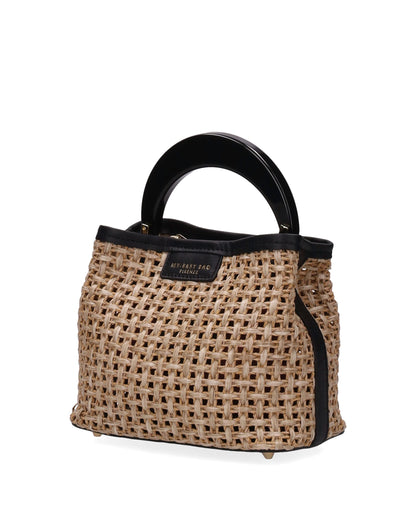 TOP HANDLE BAG IN STRAW NATURAL