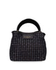 TOP HANDLE BAG IN STRAW BLACK