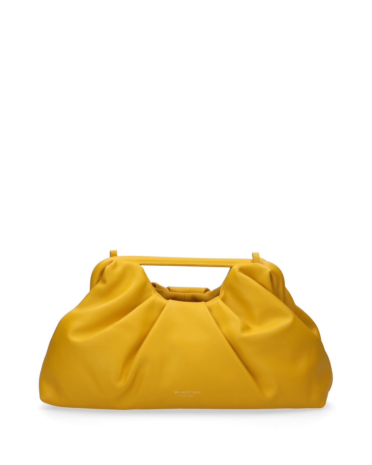 LEATHER CLUTCH IN YELLOW
