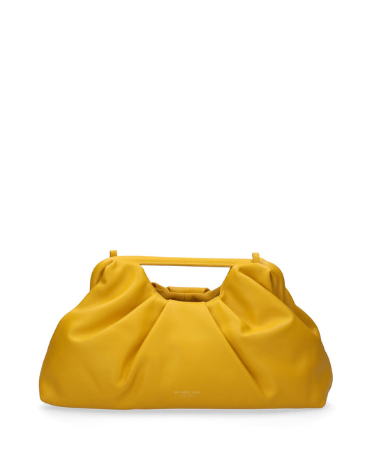 LEATHER CLUTCH IN YELLOW