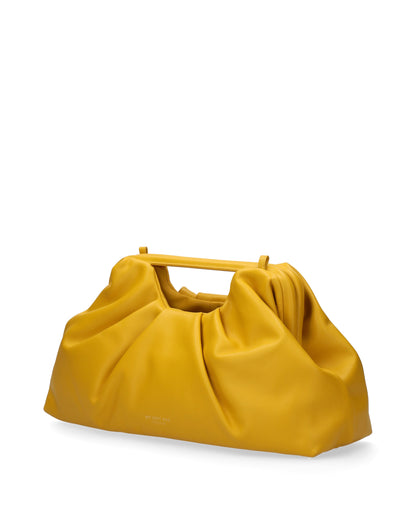 LEATHER CLUTCH IN YELLOW
