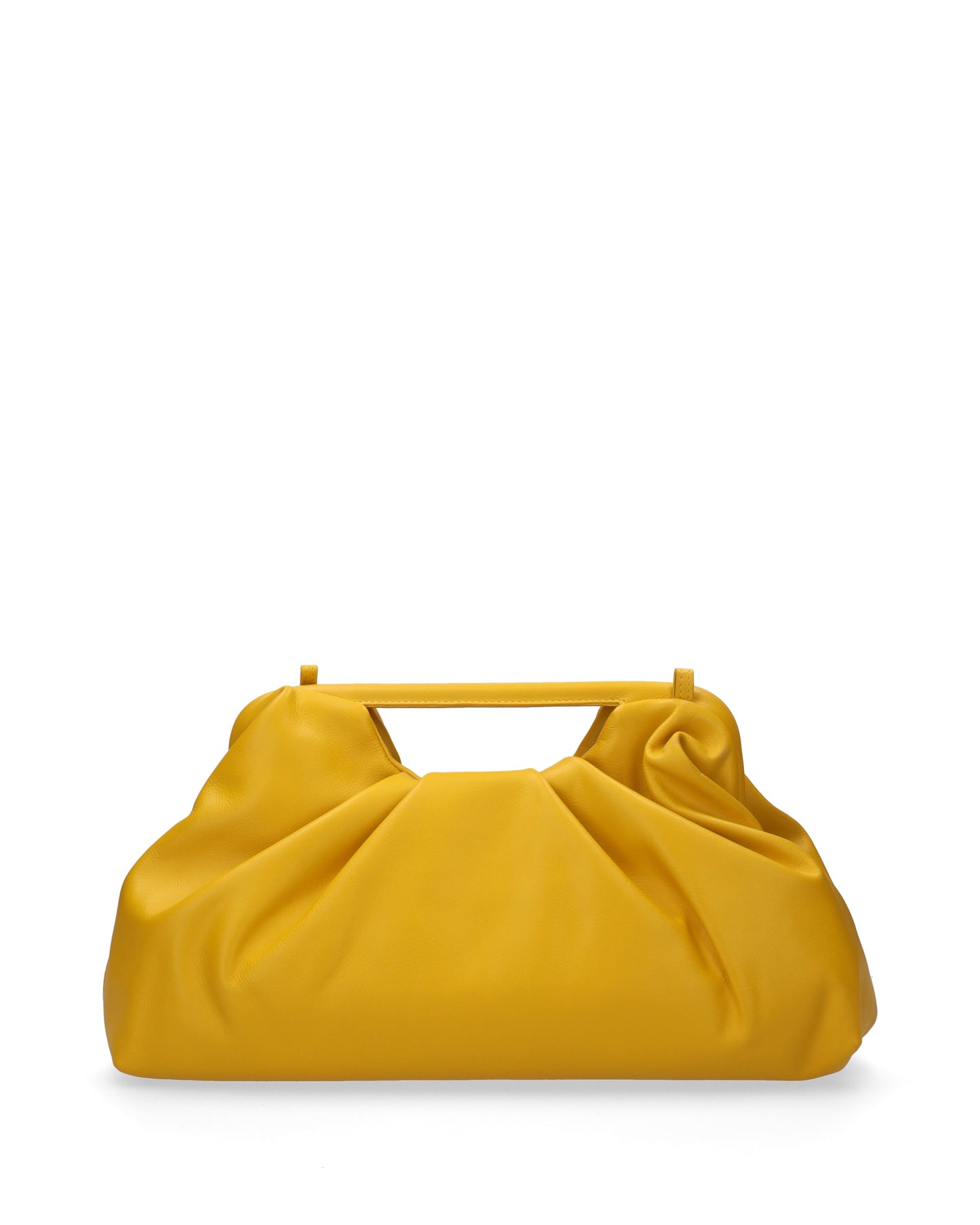 LEATHER CLUTCH IN YELLOW
