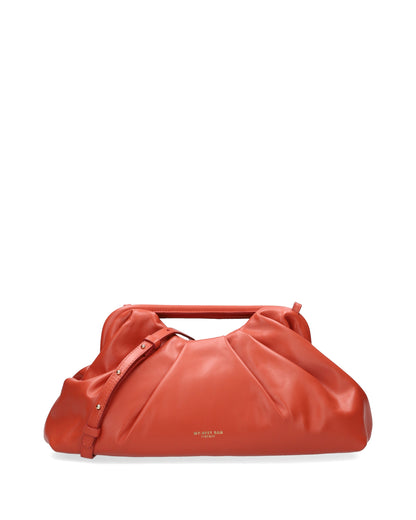 LEATHER CLUTCH IN RED