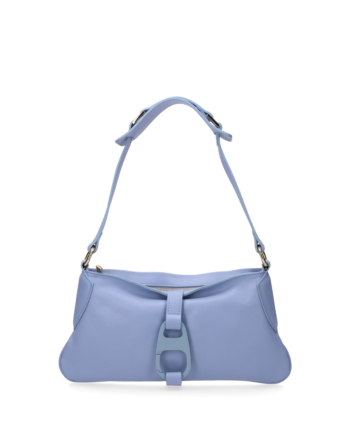 LEATHER SHOULDER BAG IN BLUE