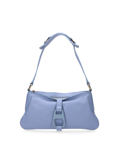 LEATHER SHOULDER BAG IN BLUE