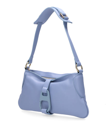 LEATHER SHOULDER BAG IN BLUE