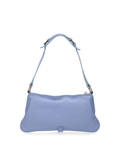 LEATHER SHOULDER BAG IN BLUE
