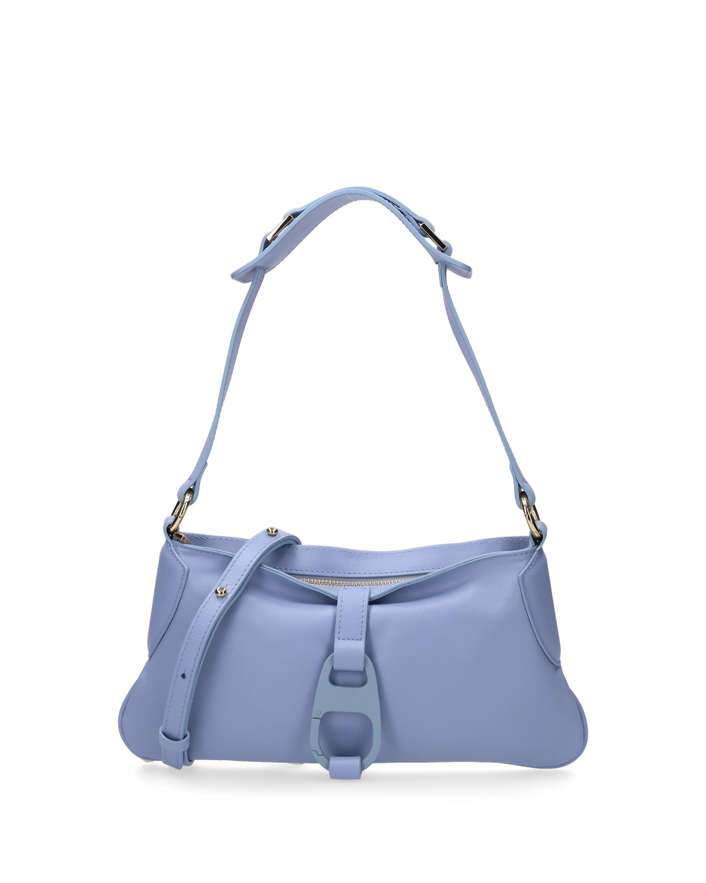 LEATHER SHOULDER BAG IN BLUE