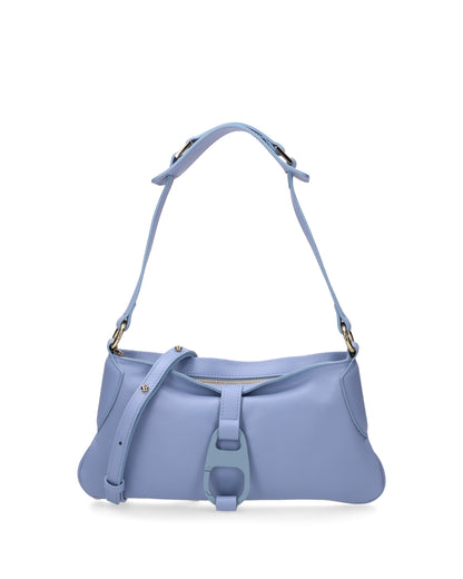 LEATHER SHOULDER BAG IN BLUE