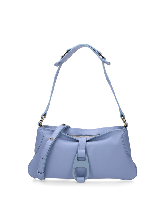 LEATHER SHOULDER BAG IN BLUE