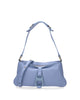 LEATHER SHOULDER BAG IN BLUE