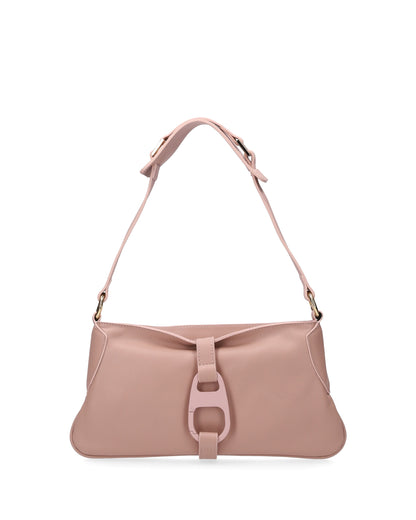 LEATHER SHOULDER BAG IN PINK