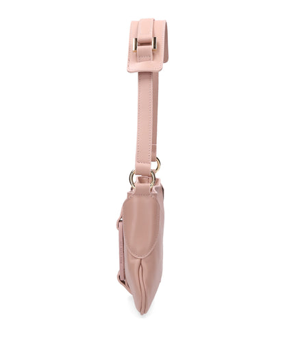 LEATHER SHOULDER BAG IN PINK