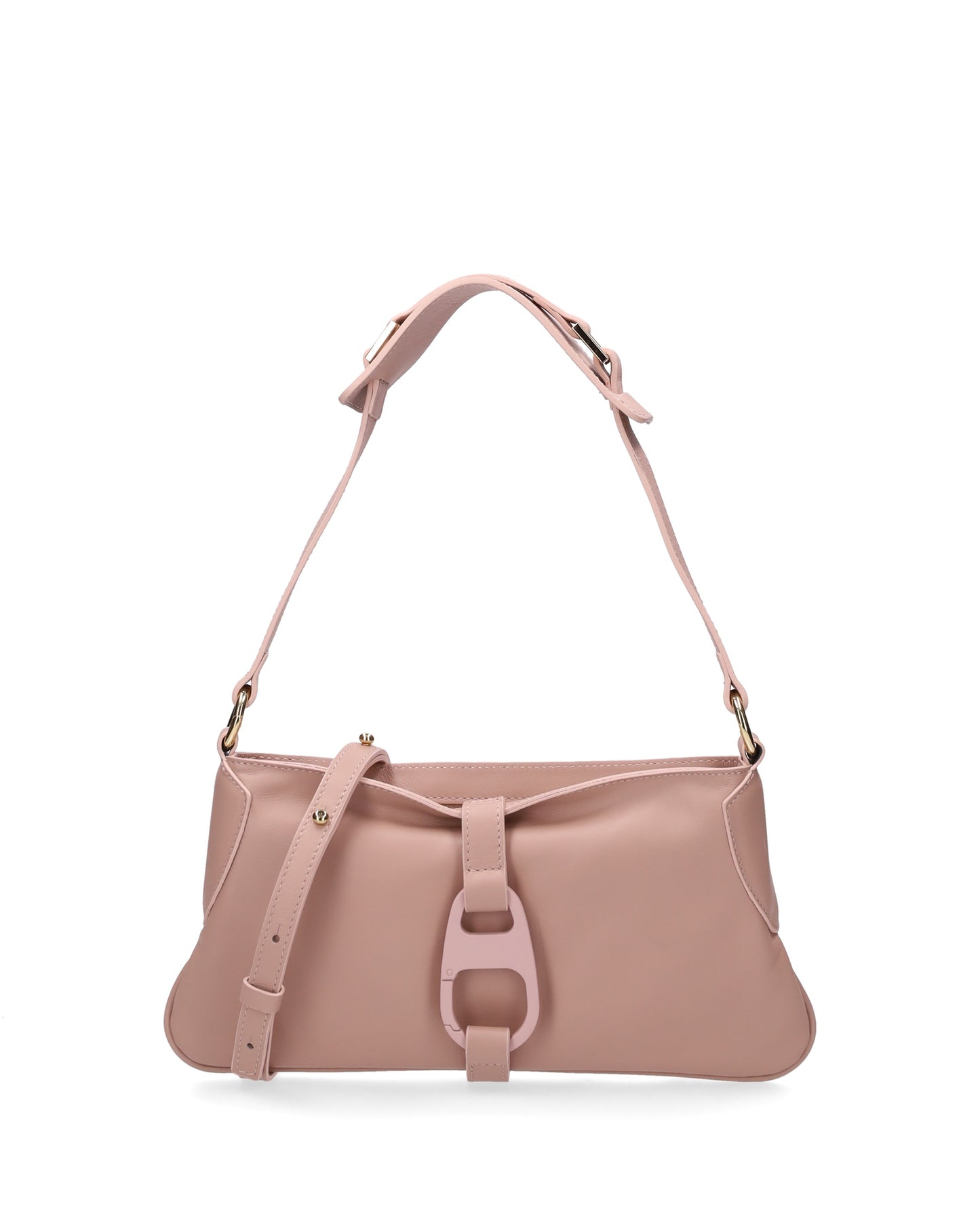 LEATHER SHOULDER BAG IN PINK