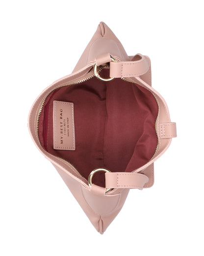 LEATHER SHOULDER BAG IN PINK