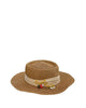PIN DETAILS STRAW HAT
