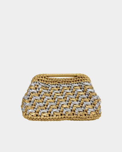 “RECTA” TWO TONE HANDMADE CLUTCH
