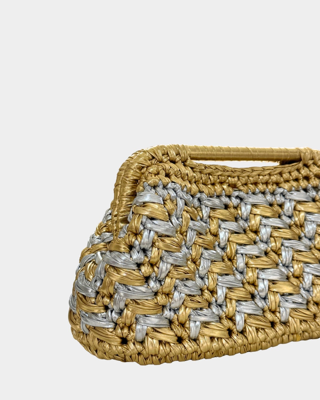 “RECTA” TWO TONE HANDMADE CLUTCH