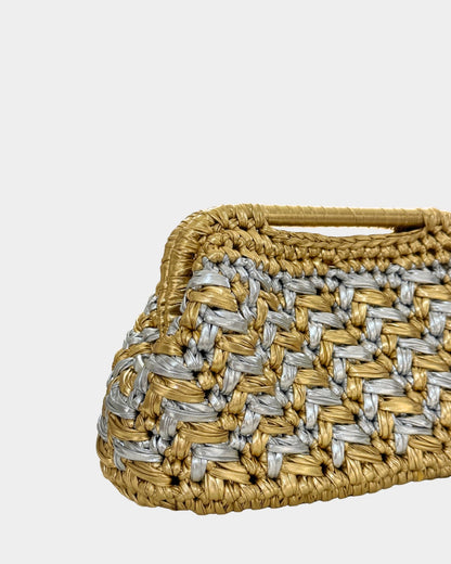 “RECTA” TWO TONE HANDMADE CLUTCH