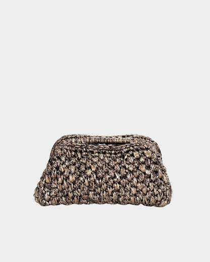 “RECTA” METALLIC HANDMADE CROCHET CLUTCH