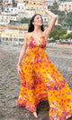 Long Strappy Dress – Orange