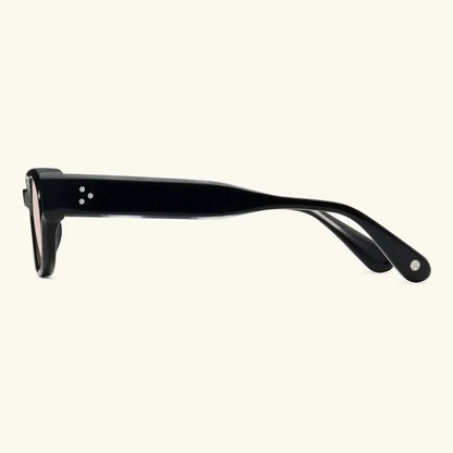 À Tout Jamais BLACK AND SMOKE & PALLADIUM/BROWN-Rectangular Frame Sunglasses-LUNETTERIE GÉNÉRALE- Pointure.AE