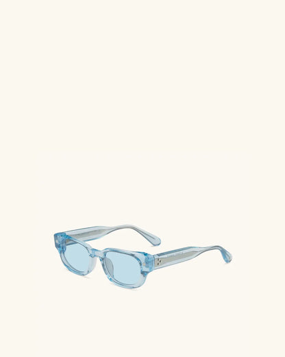 À Tout Jamais - BLUE CRYSTAL & PALLADIUM/BLUE-Rectangular Frame Sunglasses-LUNETTERIE GÉNÉRALE- Pointure.AE
