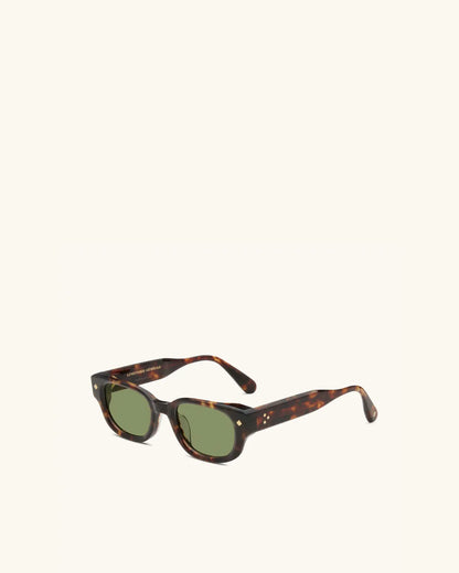 À Tout Jamais - MEDIUM TORTOISE & 24K GOLD/GREEN G15-Rectangular Frame Sunglasses-LUNETTERIE GÉNÉRALE- Pointure.AE