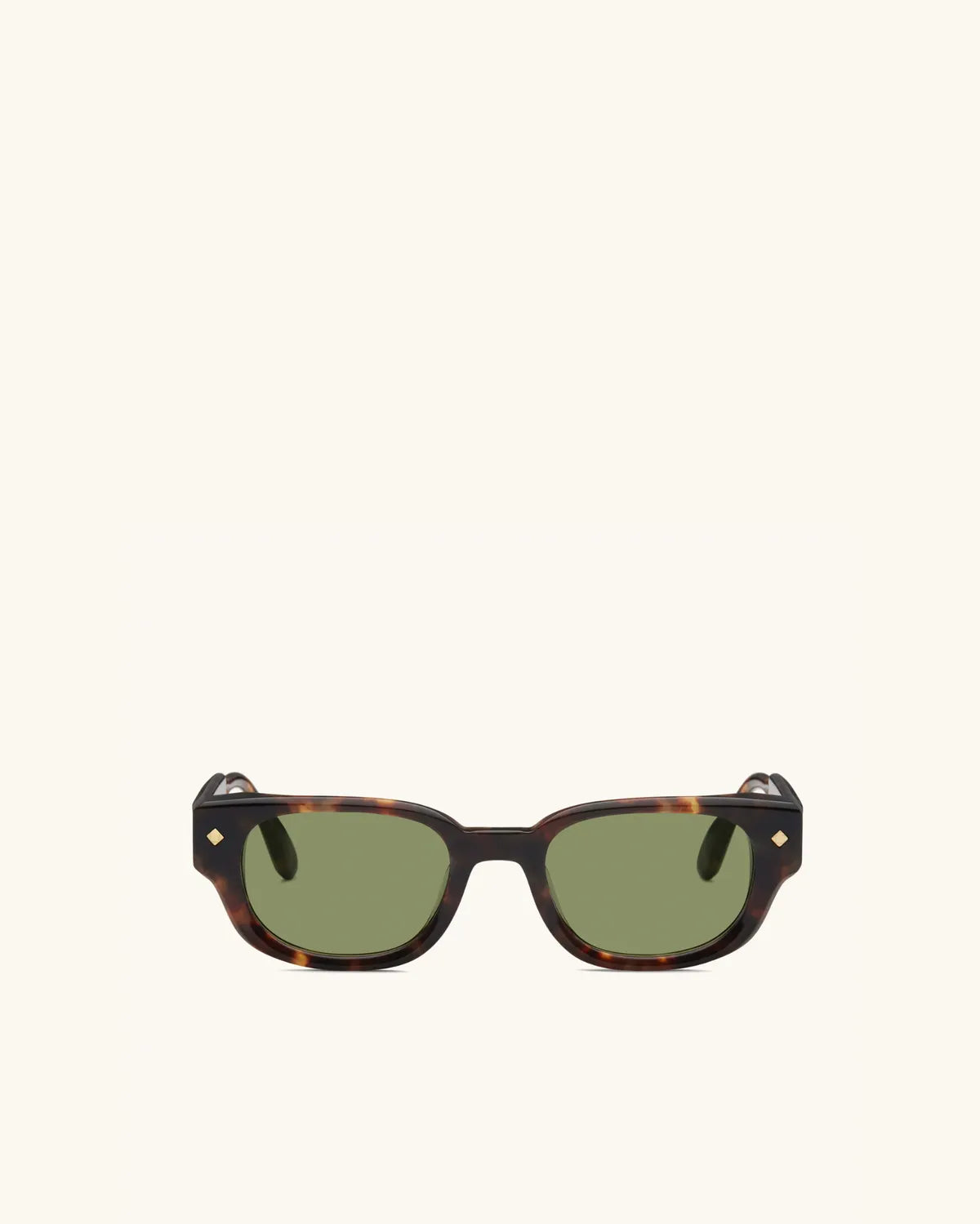 À Tout Jamais - MEDIUM TORTOISE & 24K GOLD/GREEN G15-Rectangular Frame Sunglasses-LUNETTERIE GÉNÉRALE- Pointure.AE