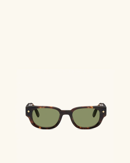 À Tout Jamais - MEDIUM TORTOISE & 24K GOLD/GREEN G15-Rectangular Frame Sunglasses-LUNETTERIE GÉNÉRALE- Pointure.AE