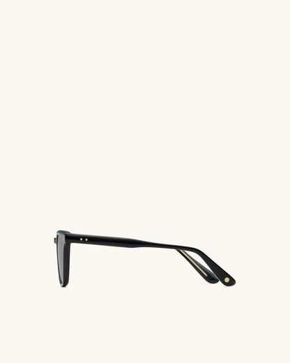Amour Propre - BLACK & 14K GOLD/GREY-D-Frame Sunglasses-LUNETTERIE GÉNÉRALE- Pointure.AE