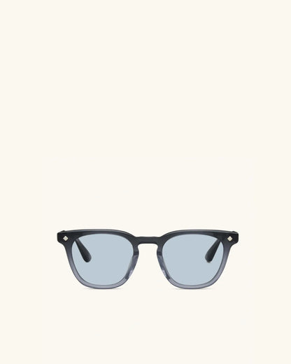 Amour Propre - GRADIENT GREY CRYSTAL & PALLADIUM/BLUE-GREY-D-Frame Sunglasses-LUNETTERIE GÉNÉRALE- Pointure.AE