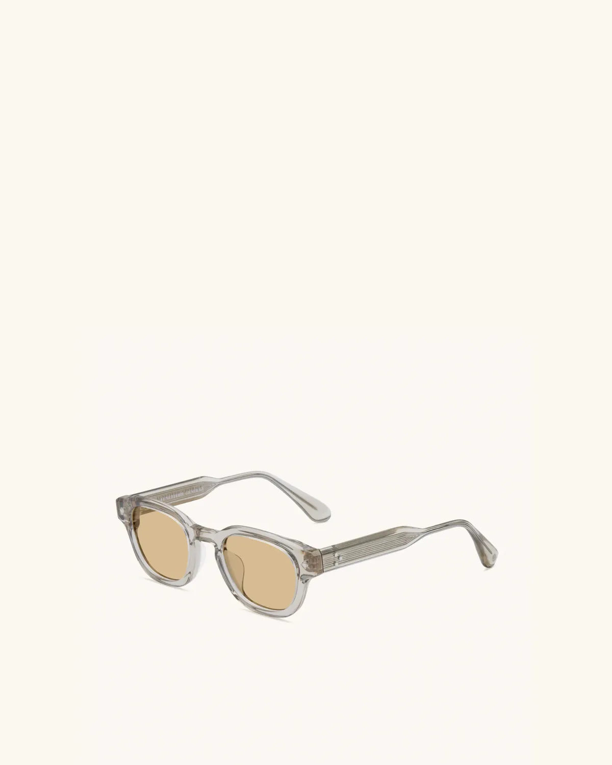 Apéro Au Soleil - BEIGE CRYSTAL & PALLADIUM/SOLID BRONZE-D-Frame Sunglasses-LUNETTERIE GÉNÉRALE- Pointure.AE