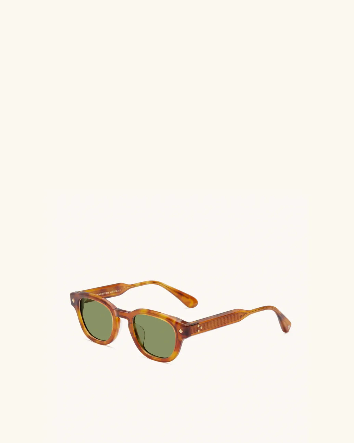 Apéro Au Soleil - HAVANA & 24K GOLD/SOLID GREEN G15-D-Frame Sunglasses-LUNETTERIE GÉNÉRALE- Pointure.AE