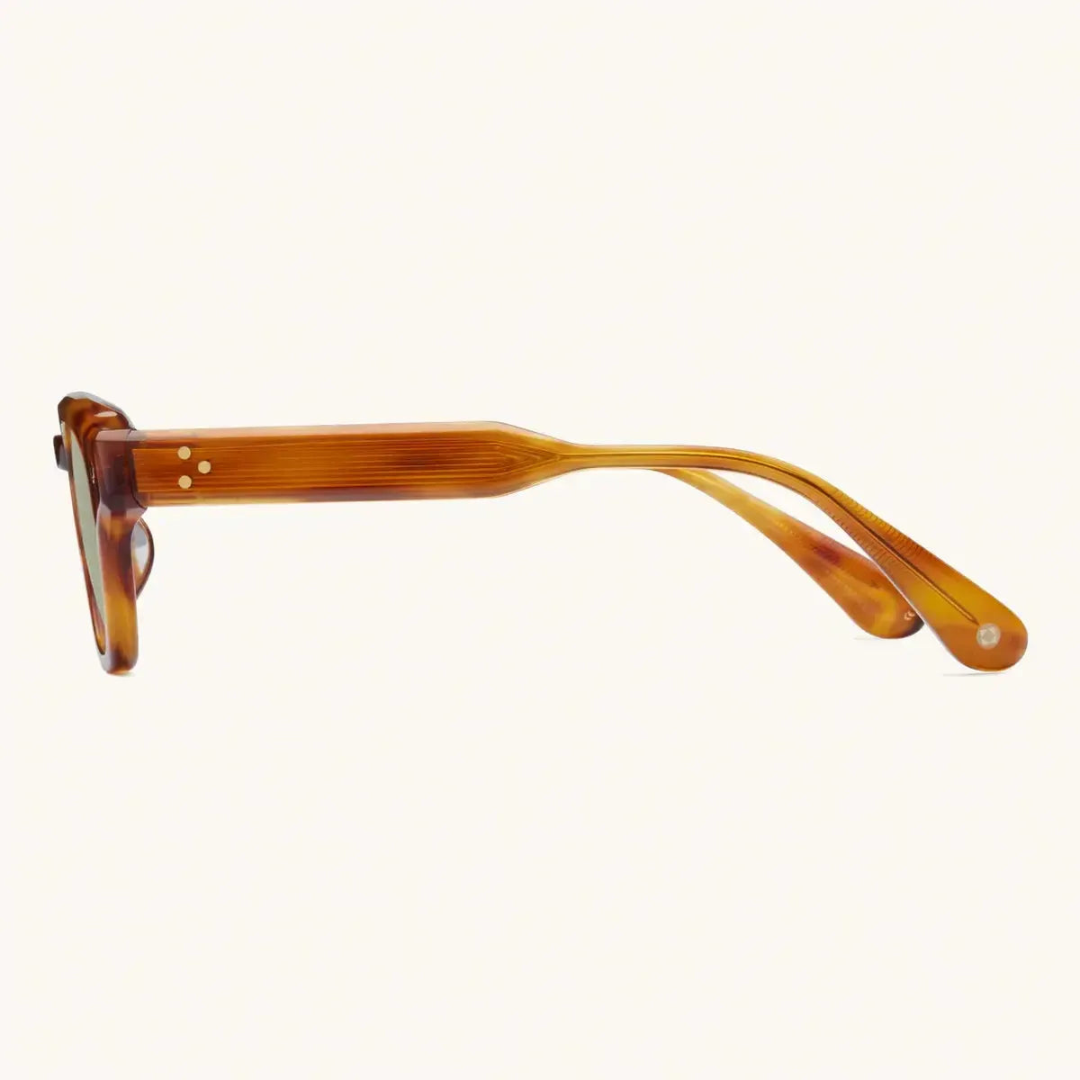 Apéro Au Soleil - HAVANA & 24K GOLD/SOLID GREEN G15-D-Frame Sunglasses-LUNETTERIE GÉNÉRALE- Pointure.AE
