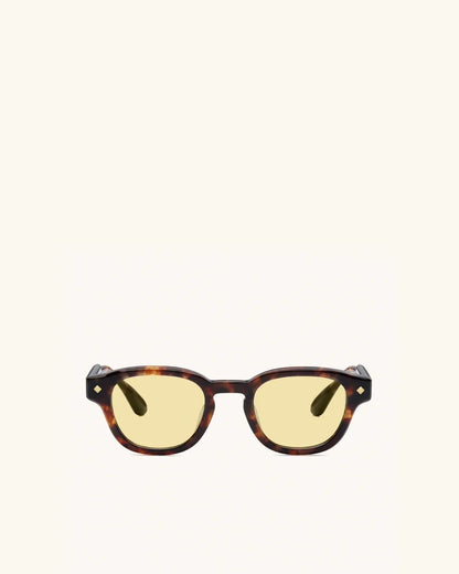 Apéro Au Soleil - TORTOISE & 24K GOLD/SOLID YELLOW-D-Frame Sunglasses-LUNETTERIE GÉNÉRALE- Pointure.AE