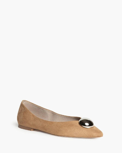 BALLERINA WITH A METALLIC DECORATION-Ballerinas-CORINA- Pointure.AE