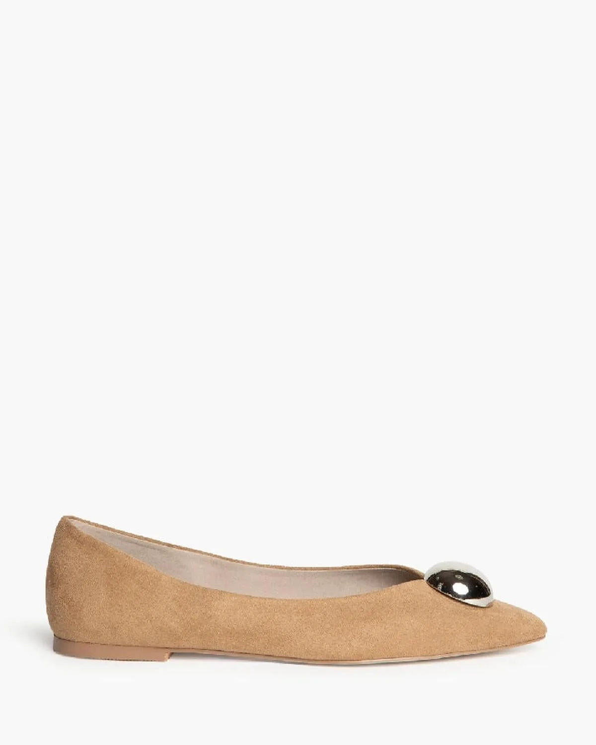 BALLERINA WITH A METALLIC DECORATION-Ballerinas-CORINA- Pointure.AE