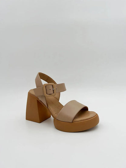 BEIGE WIDE SANDAL-Sandals-MAGA MILANO- Pointure.AE