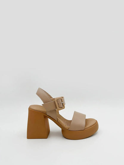 BEIGE WIDE SANDAL-Sandals-MAGA MILANO- Pointure.AE