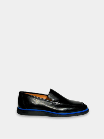 BLACK LOAFER IN LEATHER-Men Loafer-BELTRAMI OSVALDO-Pointure.AE