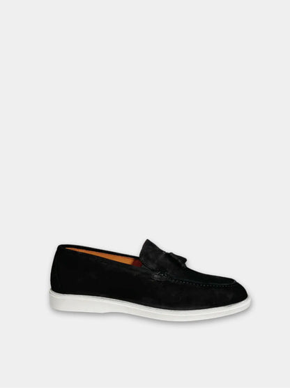 BLACK SUEDE LOAFER WITH TASSELS-Men Loafer-BELTRAMI OSVALDO-Pointure.AE